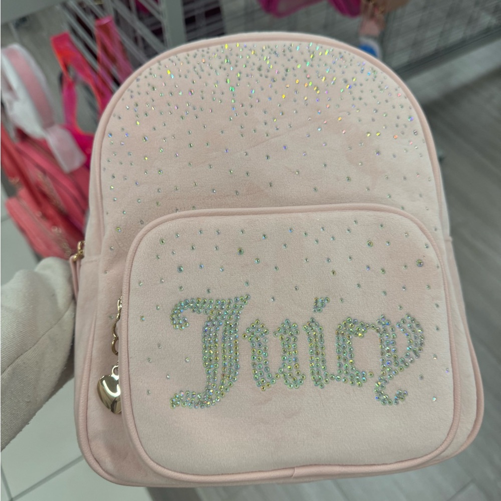 Juicy Couture Light Pink Rhinestone Backpack
